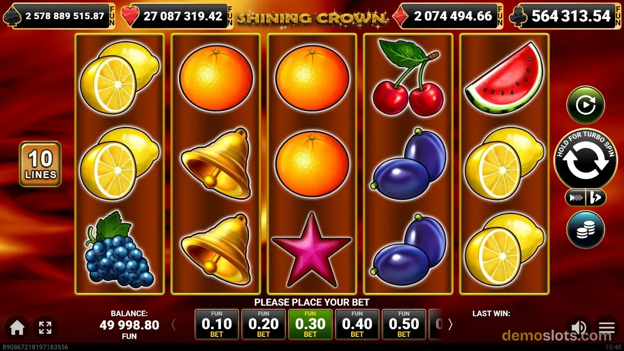 Shining Crown slot by Amusnet