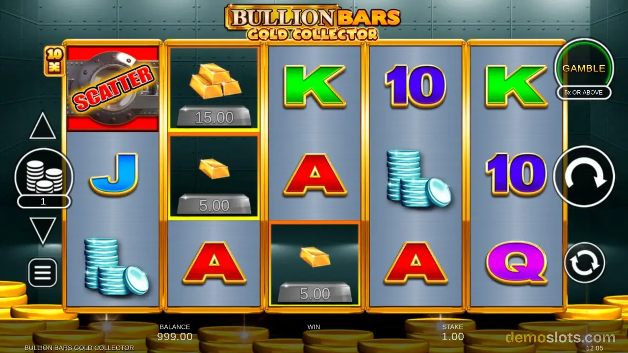 Bullion Bars Gold Collector slot by Inspired Gaming