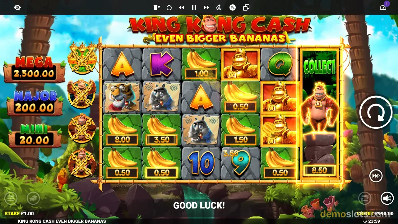 King Kong Cash Even Bigger Bananas slot by Blueprint Gaming