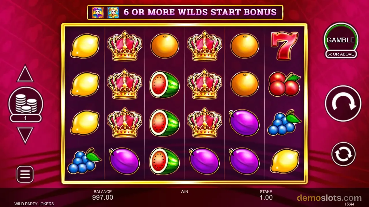 Wild Party Jokers slot by Inspired Gaming
