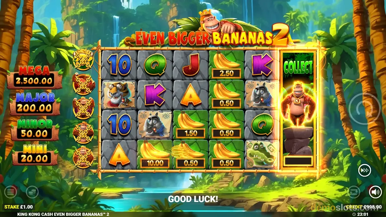 King Kong Cash Even Bigger Bananas 2 slot by Blueprint Gaming