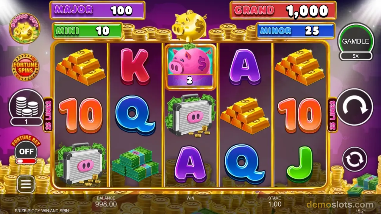 Prize Piggy Win & Spin slot by Inspired Gaming
