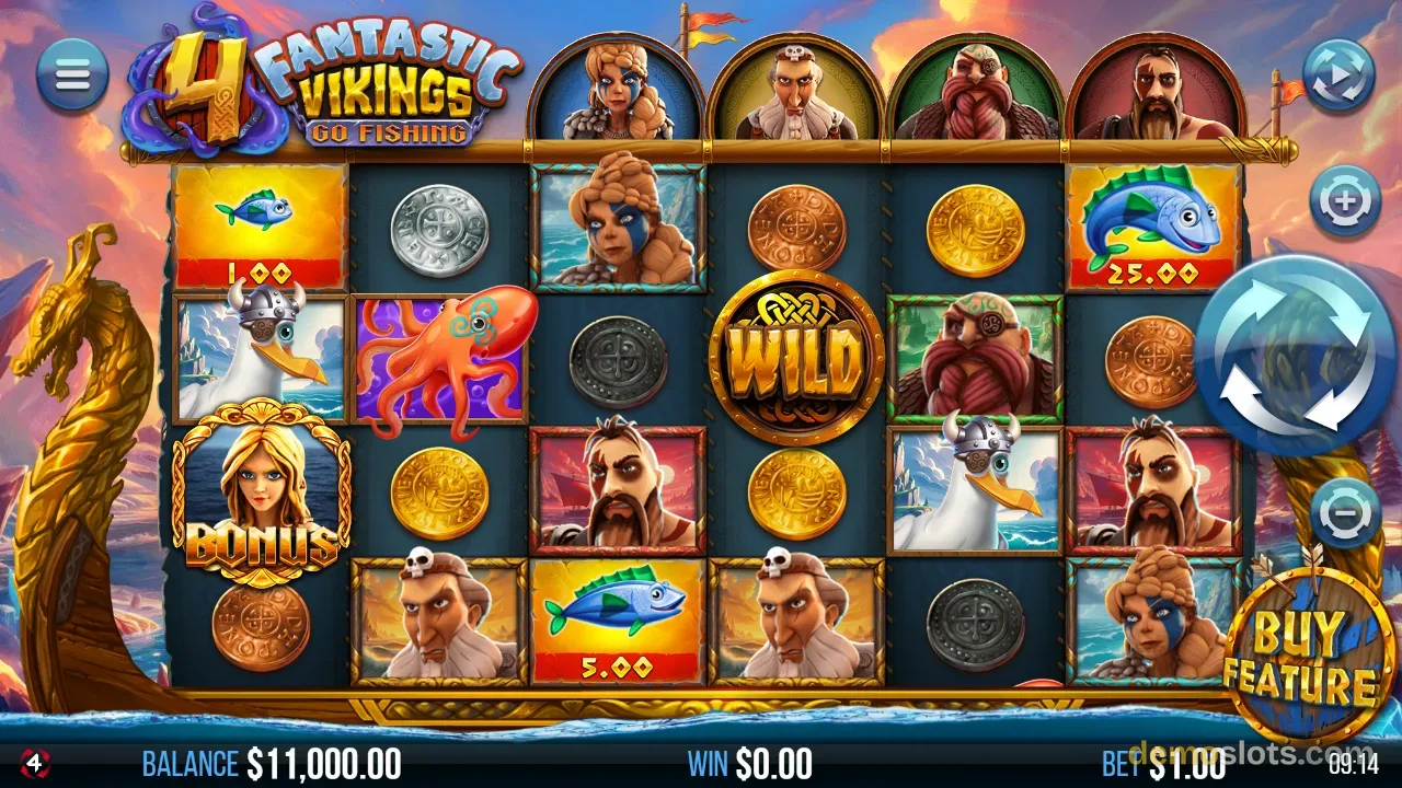 4 Fantastic Vikings Go Fishing slot by 4ThePlayer