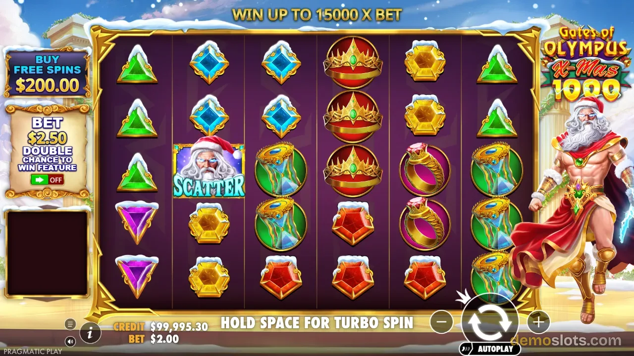 Gates of Olympus Xmas 1000 slot by Pragmatic Play