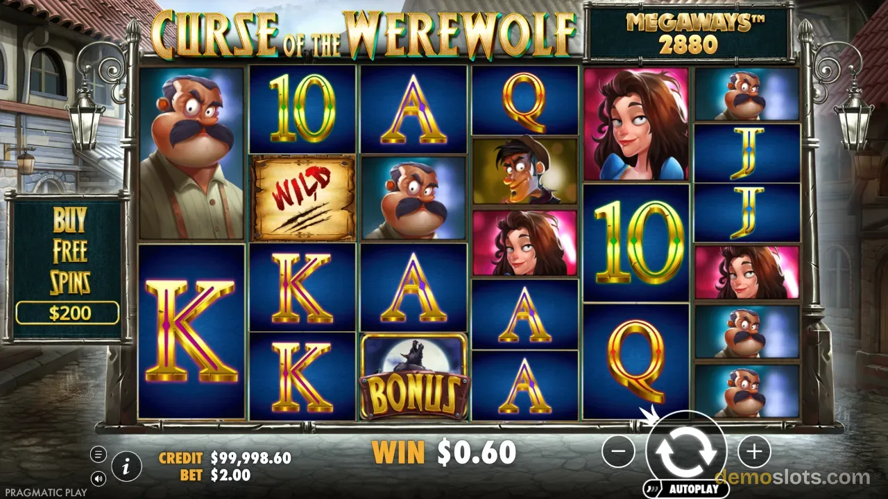 Curse of the Werewolf Megaways slot by Pragmatic Play