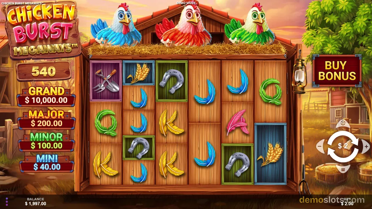 Chicken Burst Megaways slot by Wizard Games