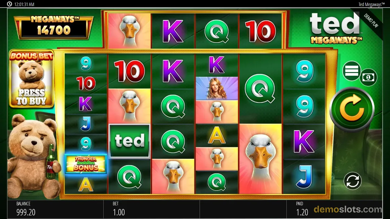 Ted Megaways slot by Blueprint Gaming