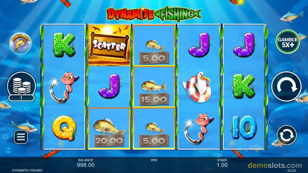 Dynamite Fishing slot by Inspired Gaming