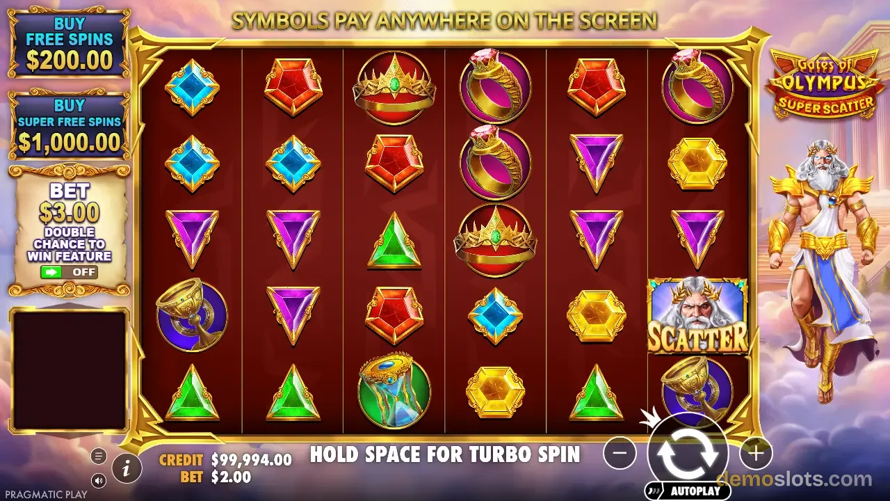 Gates of Olympus Super Scatter slot by Pragmatic Play