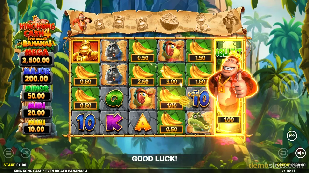 King Kong Cash Even Bigger Bananas 4 slot by Blueprint Gaming