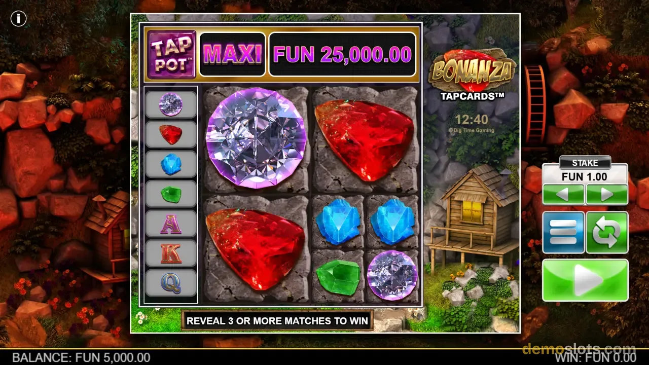 Bonanza Tapcards slot by Big Time Gaming