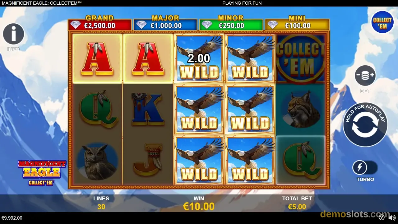 Magnificent Eagle: Collect'Em slot by Playtech