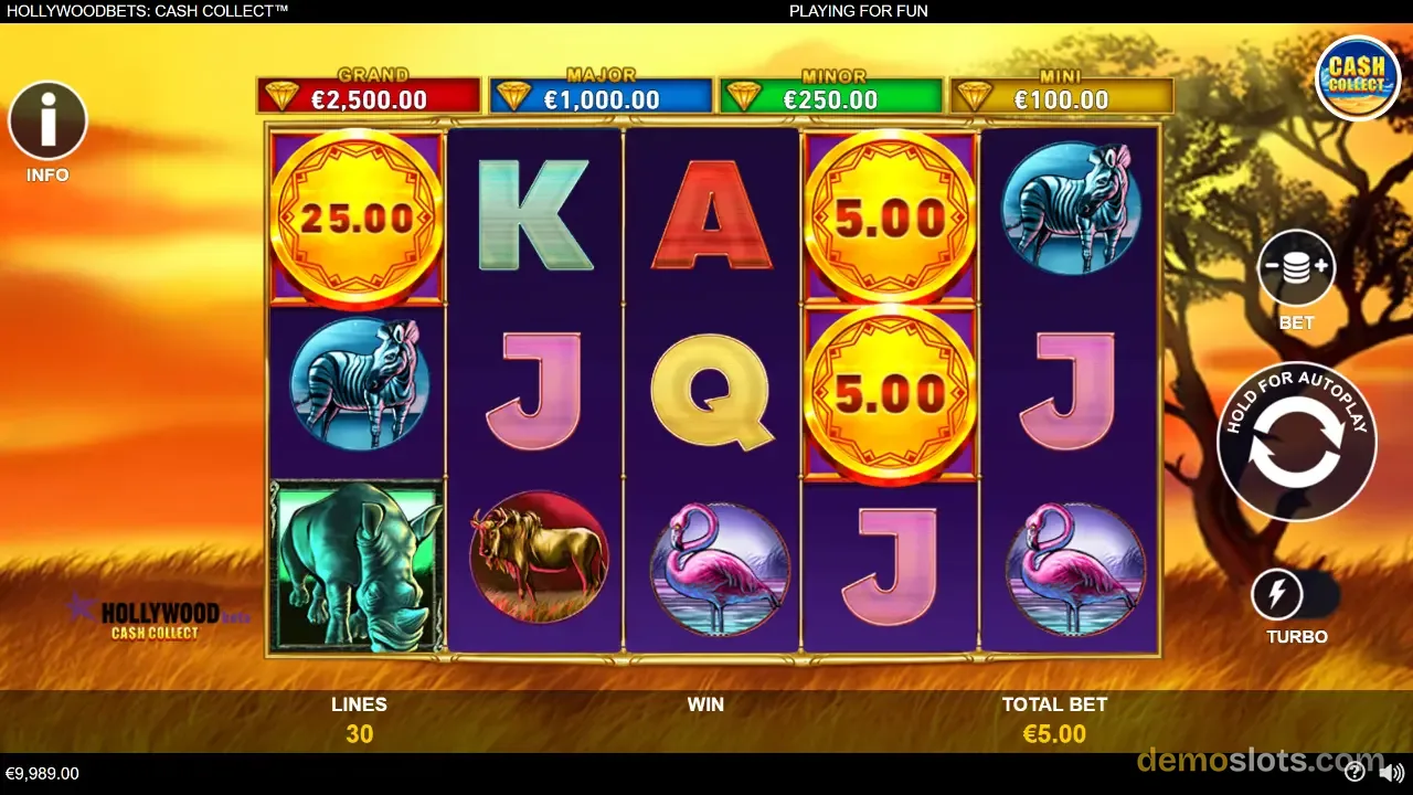 Hollywood Bets: Cash Collect slot by Playtech