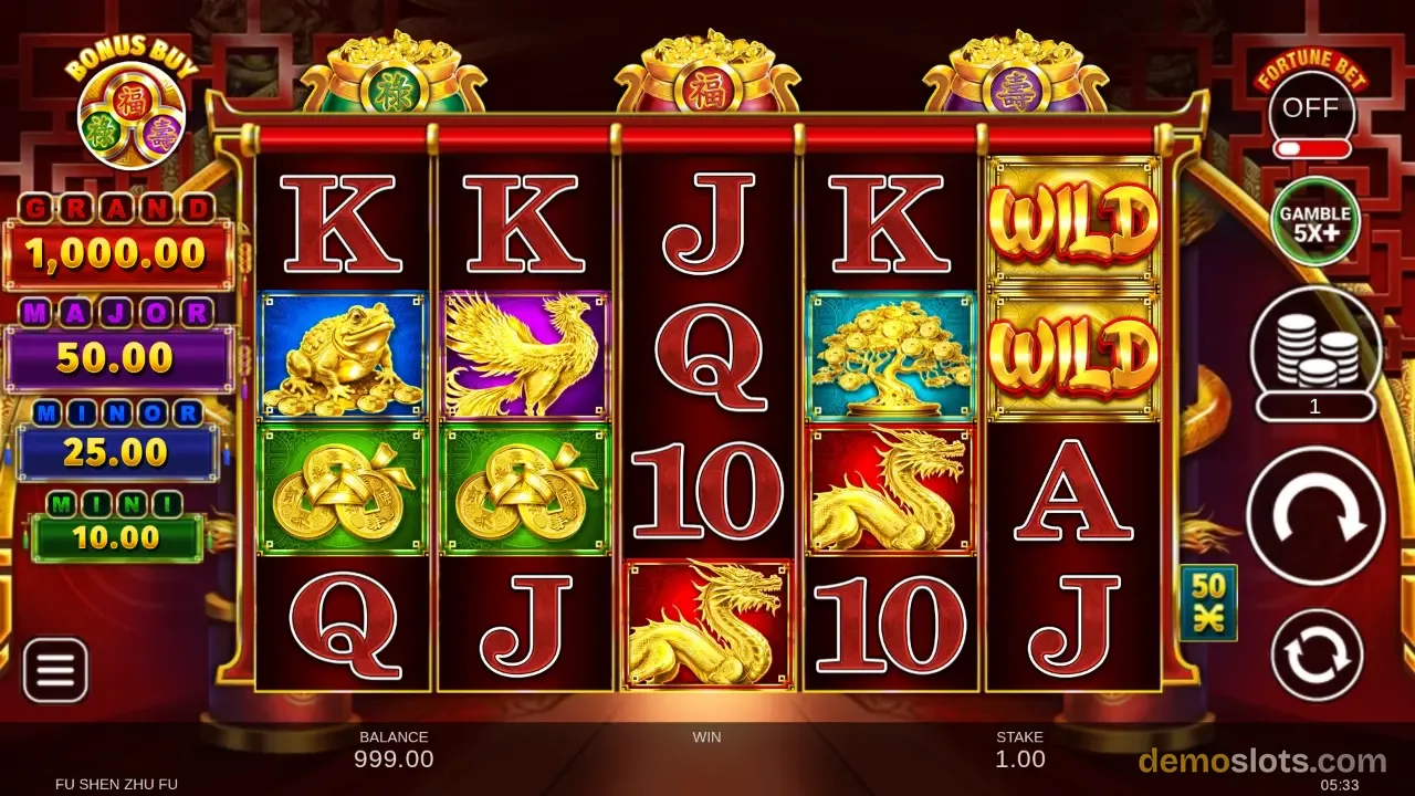 Fu Shen Zhu Fu slot by Inspired Gaming