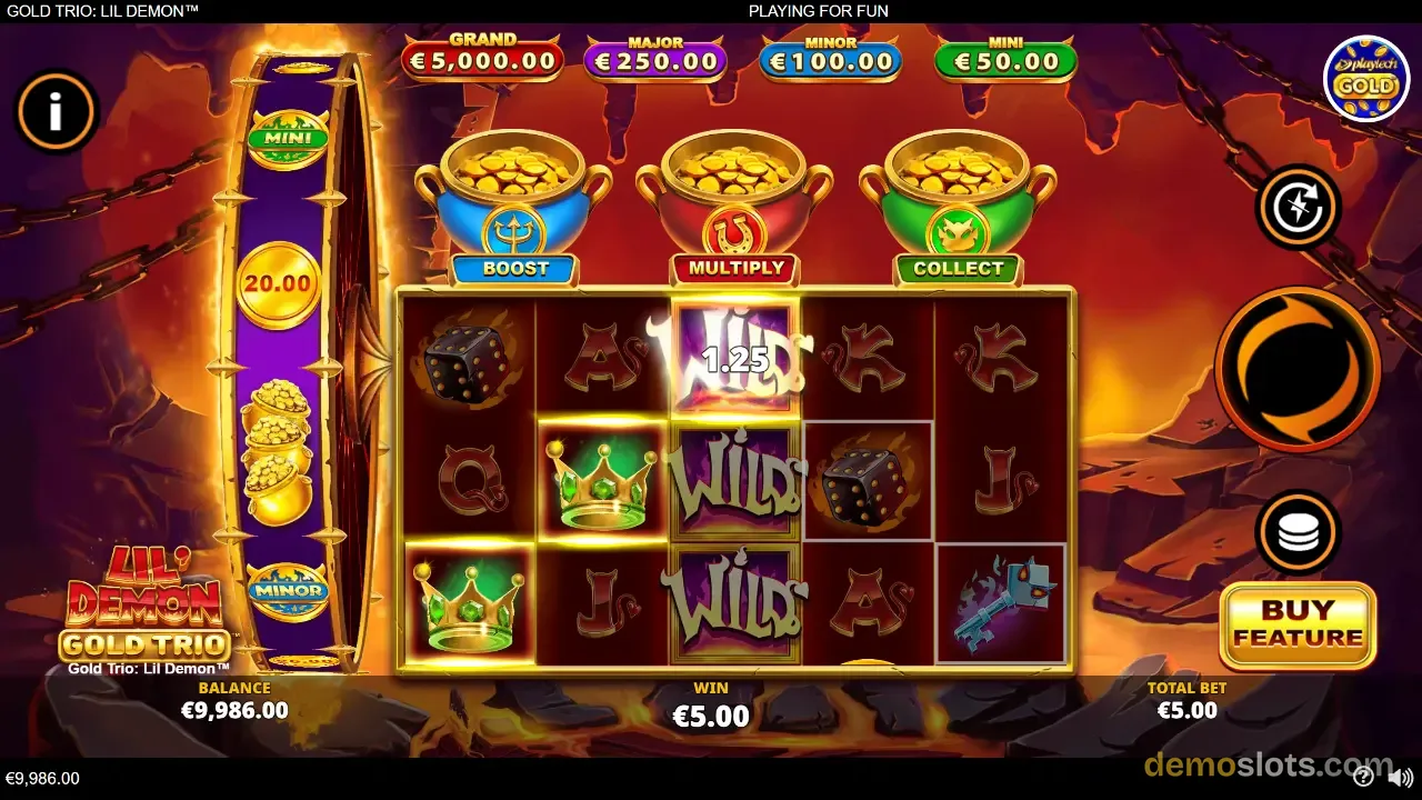Gold Trio: Lil' Demon slot by Playtech