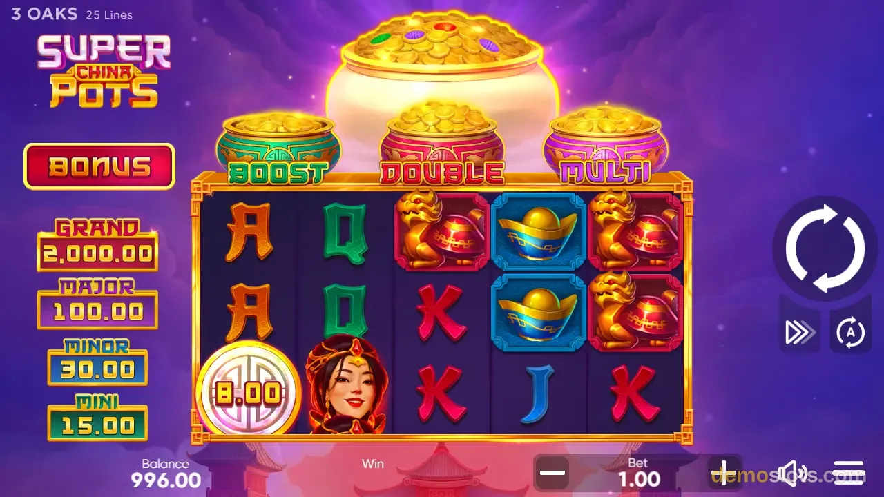Super China Pots slot by 3 Oaks Gaming