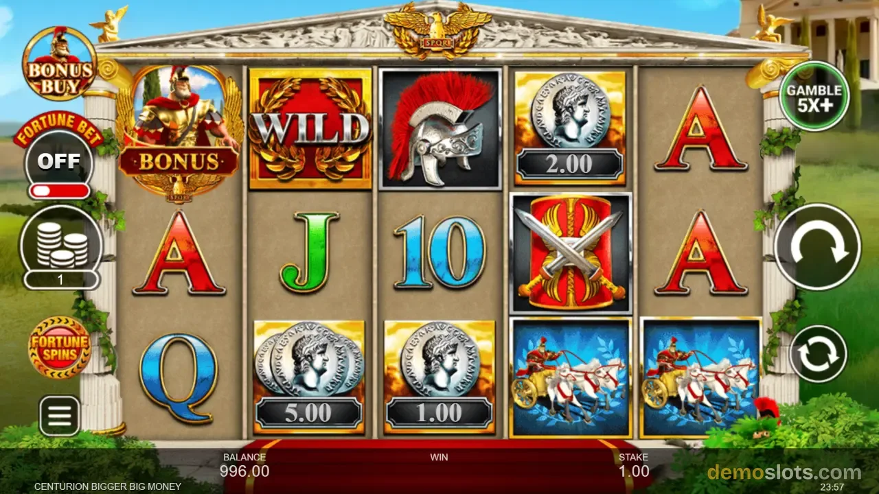 Centurion Bigger Big Money slot by Inspired Gaming