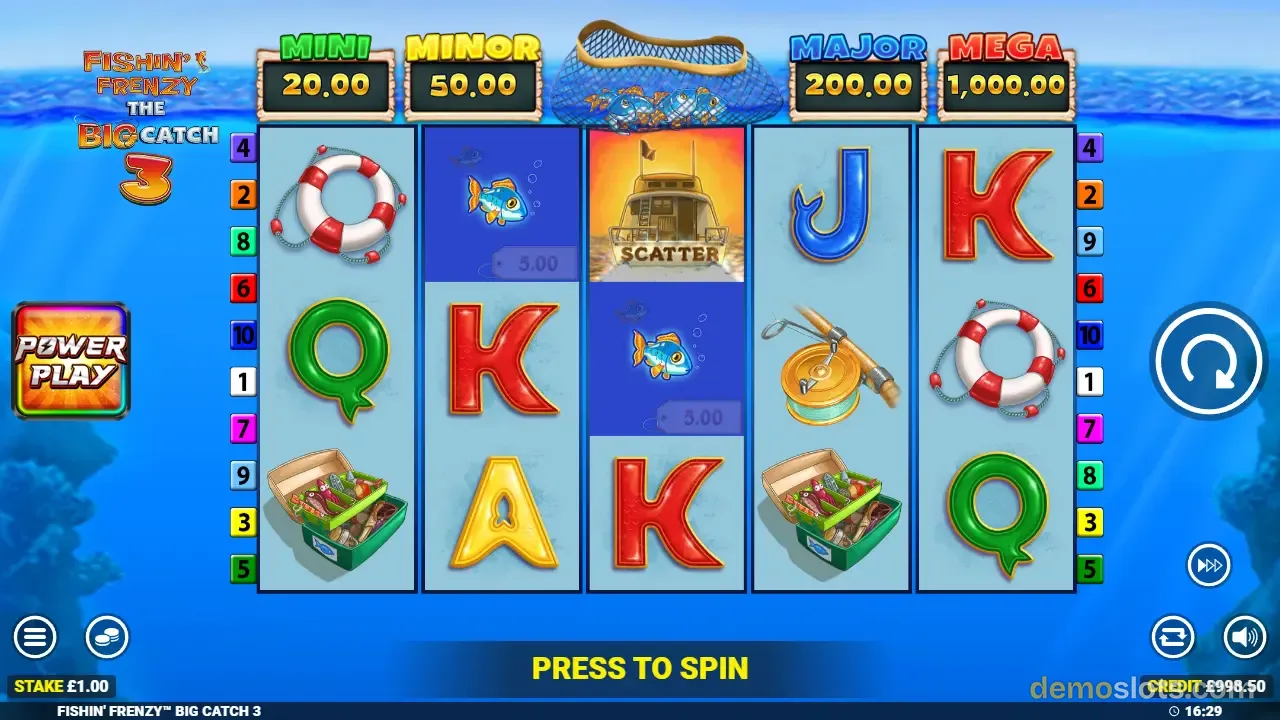 Fishin' Frenzy The Big Catch 3 slot by Blueprint Gaming
