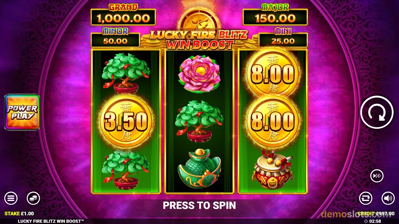 Lucky Fire Blitz Win Boost slot by Blueprint Gaming