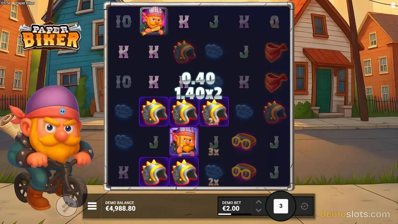 Paper Biker slot by Bullshark Games