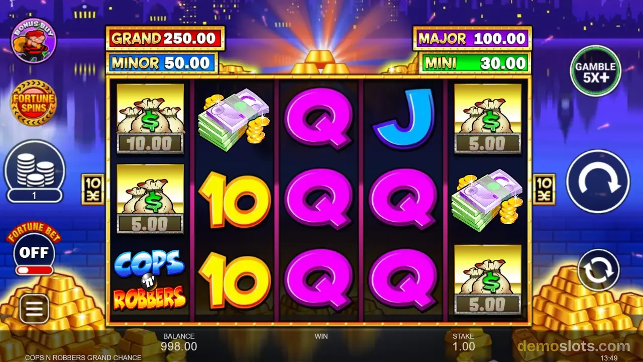 Cops 'n' Robbers Grand Chance slot by Inspired Gaming