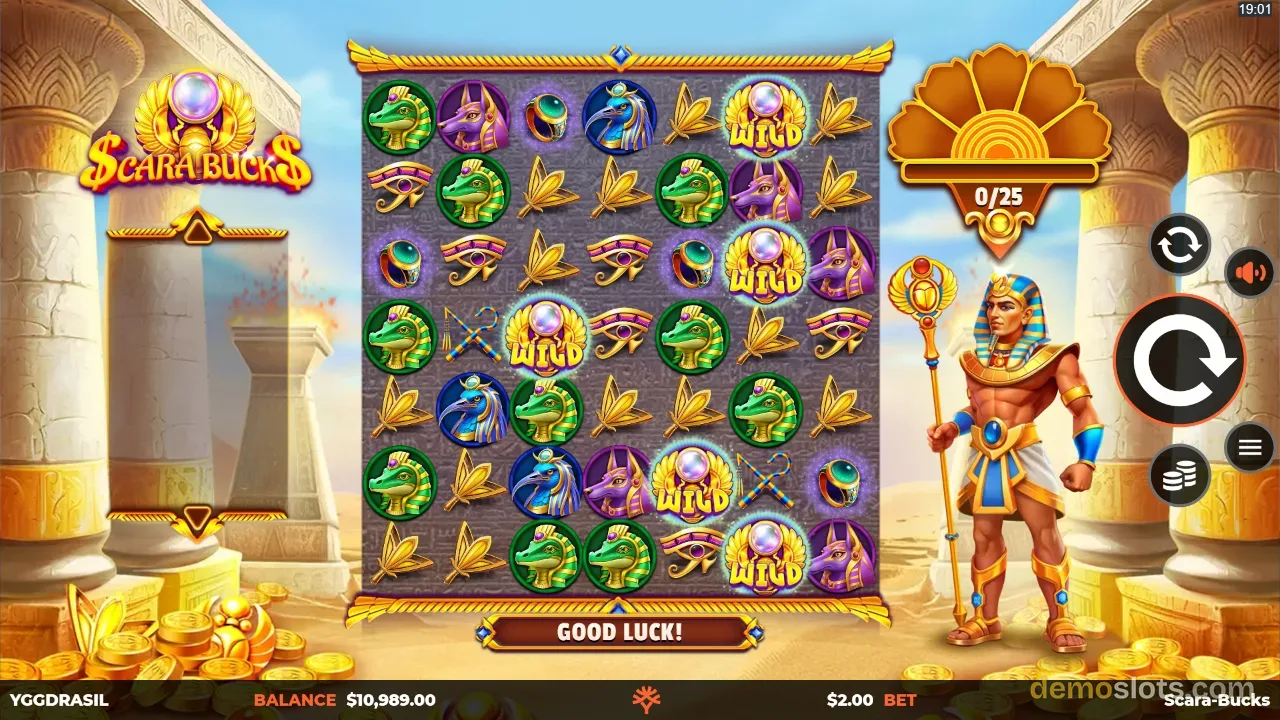 Scara Bucks slot by Yggdrasil Gaming