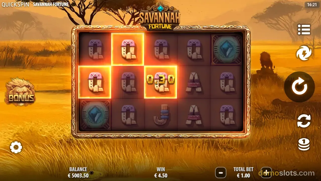 Savannah Fortune slot by Quickspin