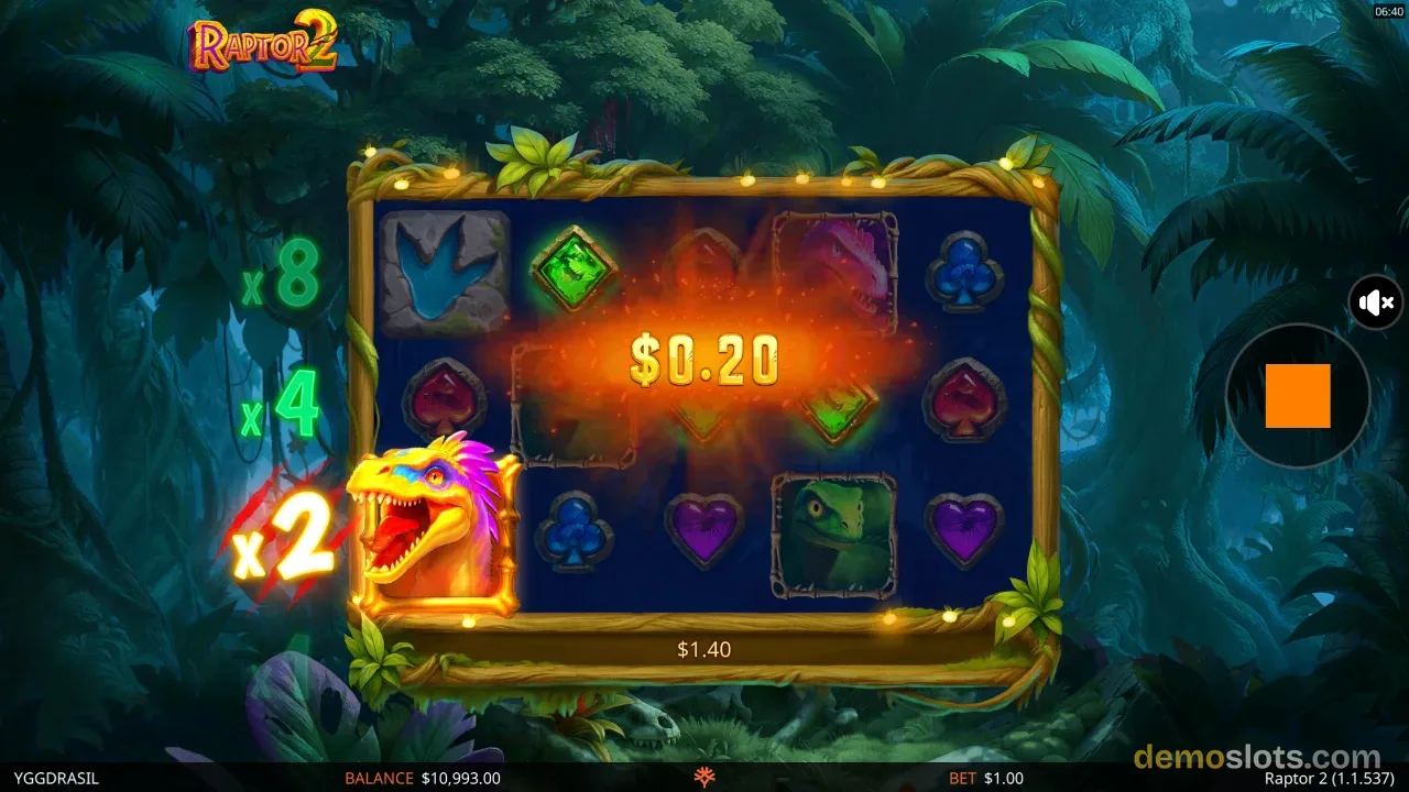 Raptor 2 Doublemax slot by Yggdrasil Gaming