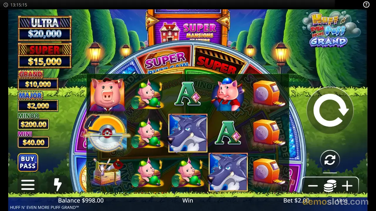Huff N' Even More Puff Grand slot by Light & Wonder