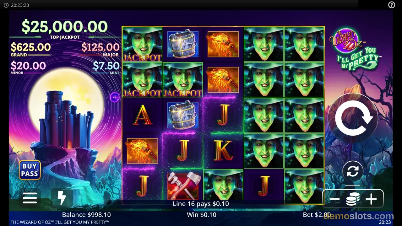 The Wizard of Oz I'll Get You My Pretty slot by Light & Wonder