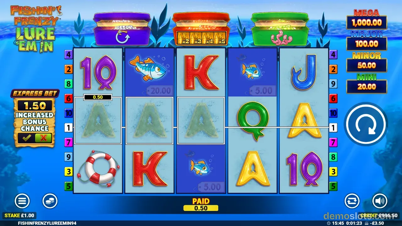 Fishin' Frenzy Lure 'Em In slot by Blueprint Gaming
