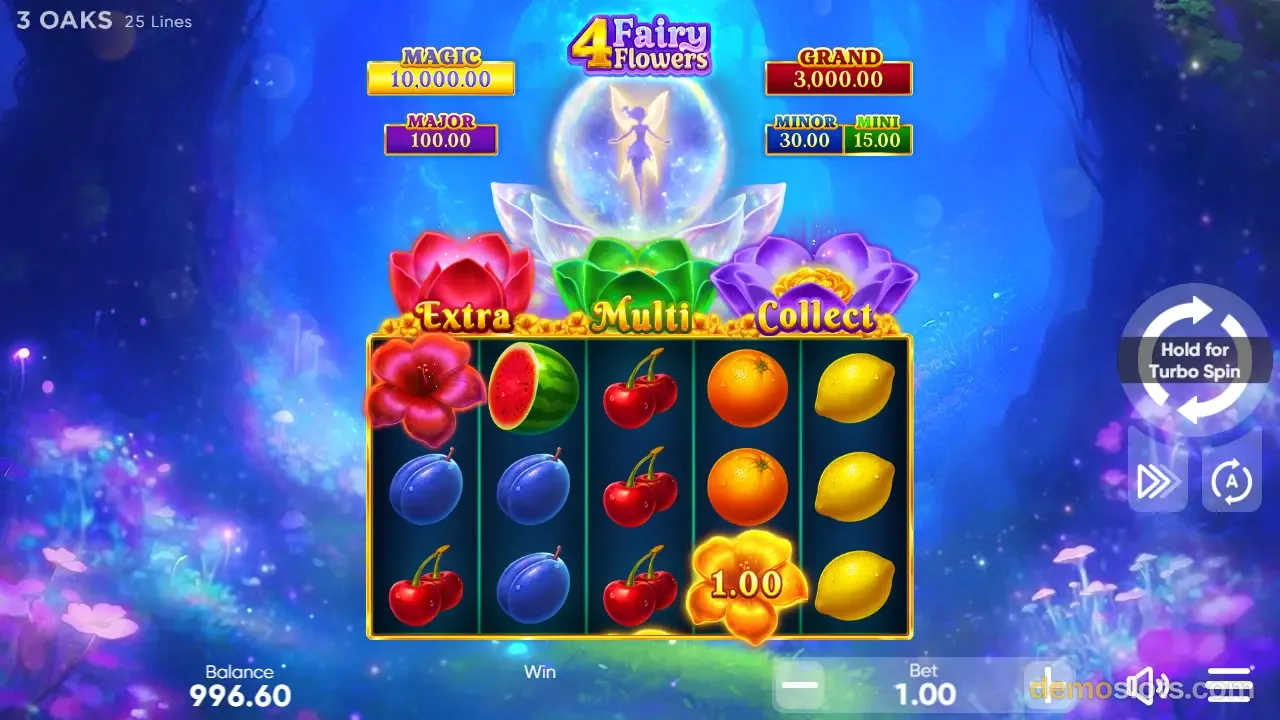 4 Fairy Flowers slot by 3 Oaks Gaming