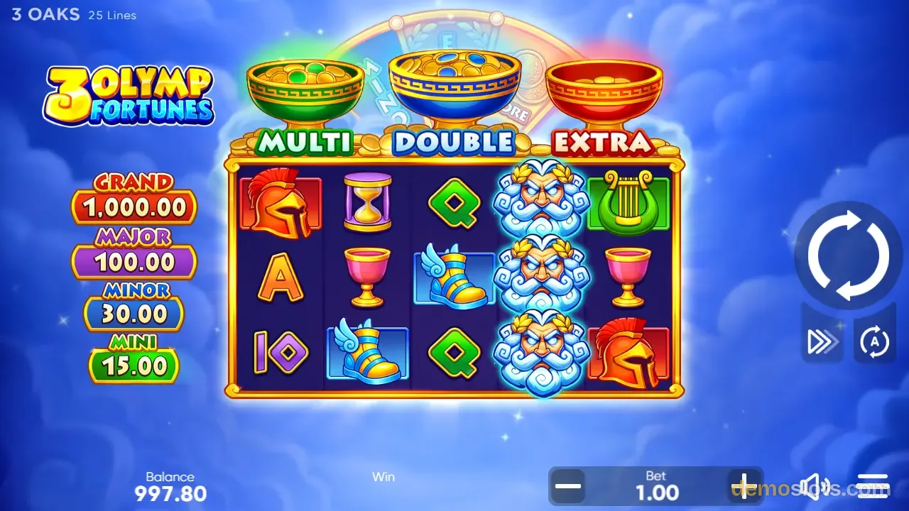 3 Olymp Fortunes slot by 3 Oaks Gaming
