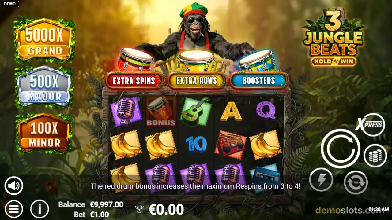 3 Jungle Beats slot by AvatarUX