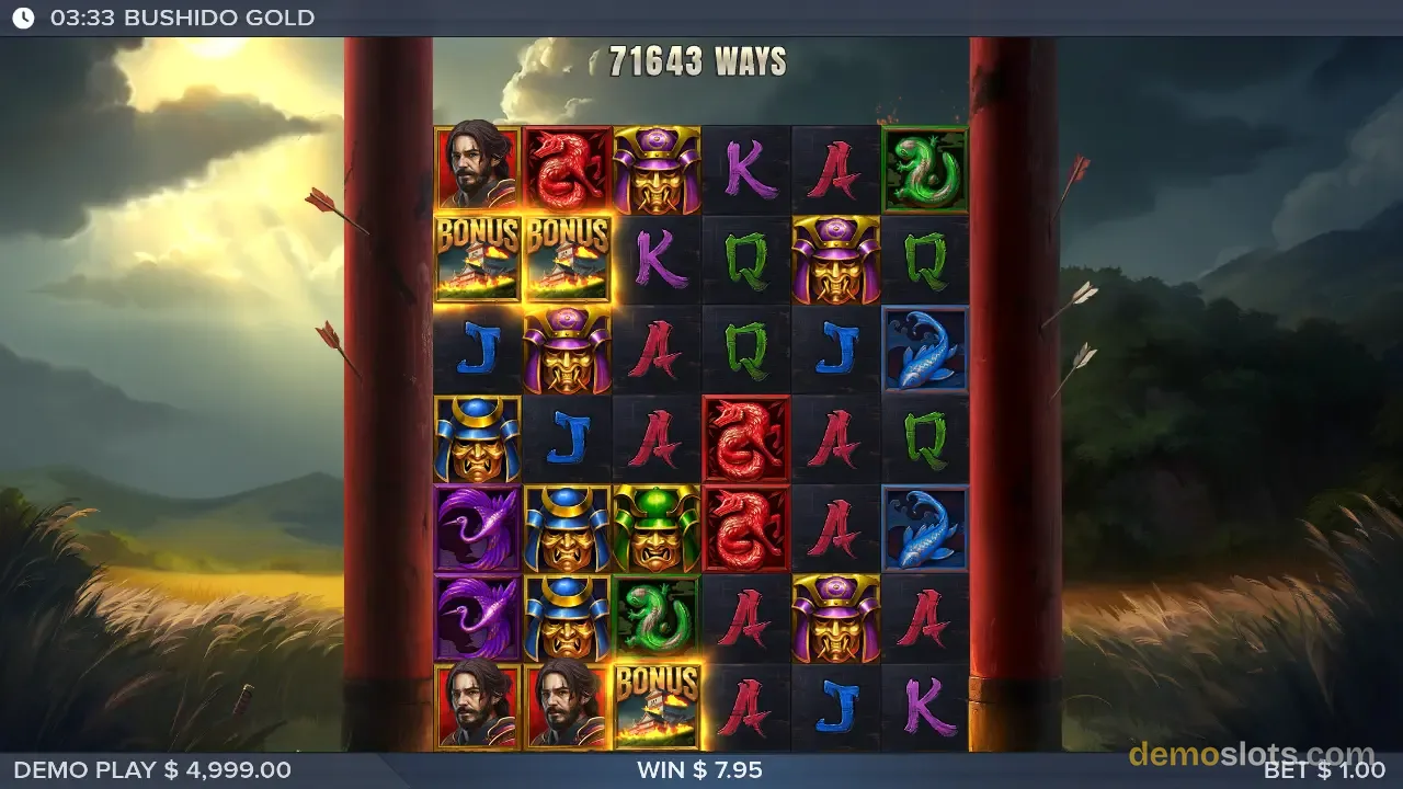 Bushido Gold slot by Elk Studios
