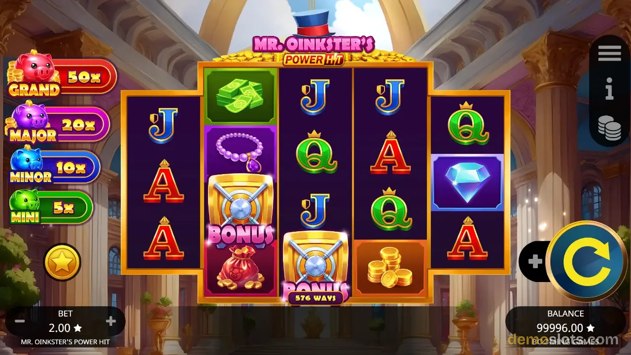 Mr. Oinkster's Power Hit slot by Booming Games