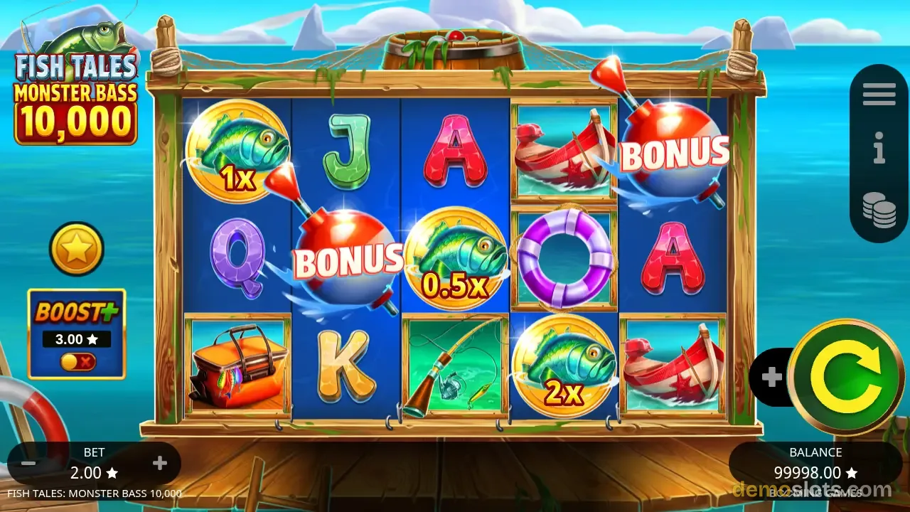 Fish Tales Monster Bass 10,000 slot by Booming Games