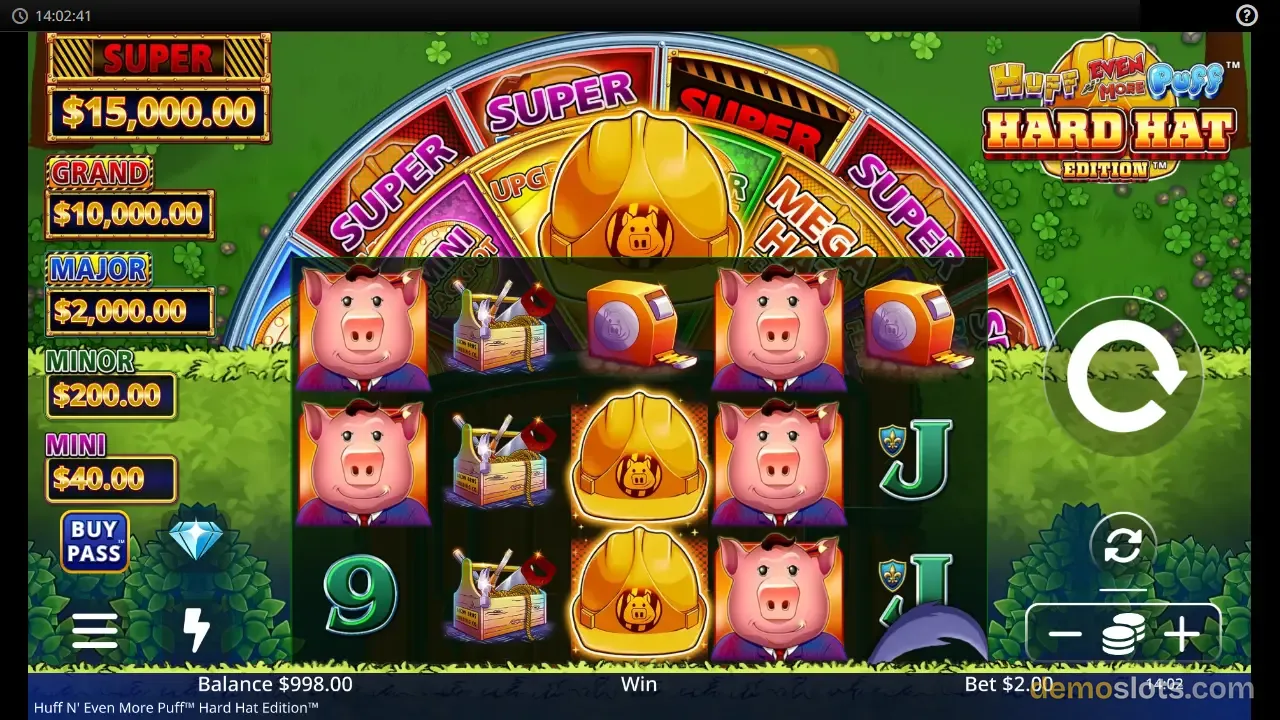 Huff N' Even More Puff Hard Hat Edition slot by Light & Wonder