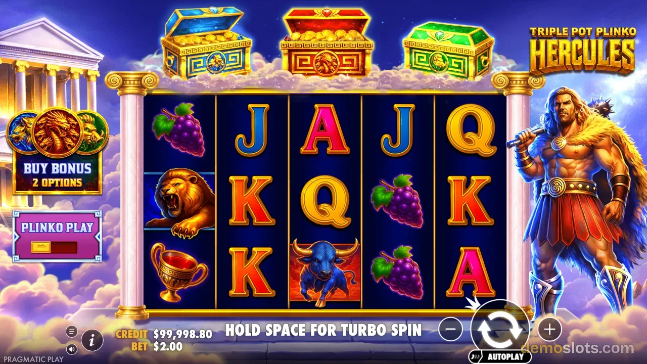 Triple Pot Plinko - Hercules slot by Pragmatic Play