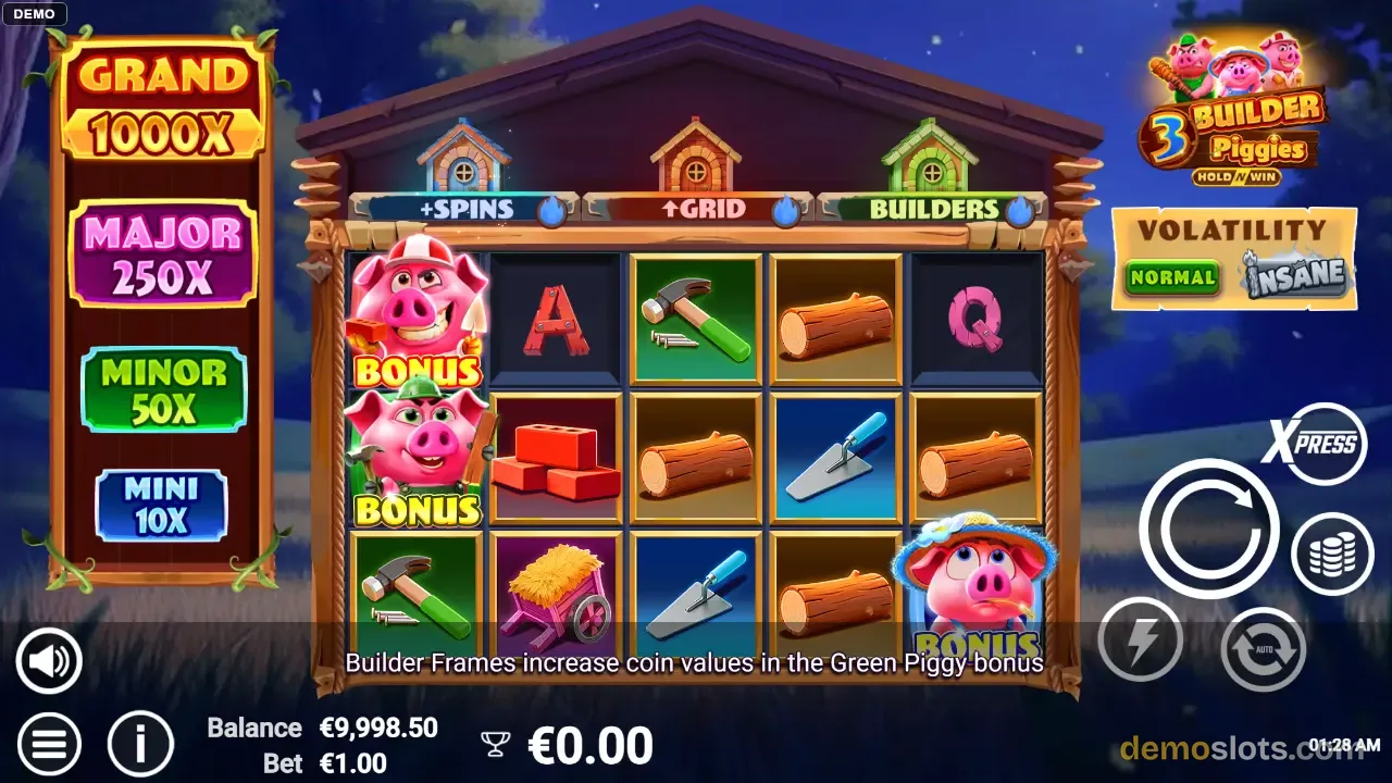 3 Builder Piggies slot by AvatarUX