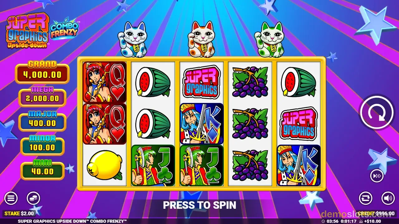 Super Graphics Upside Down slot by Blueprint Gaming