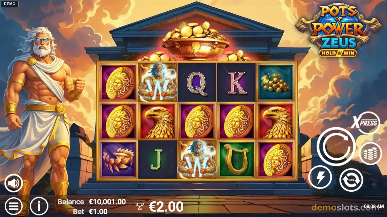Pots of Power: Zeus slot by AvatarUX