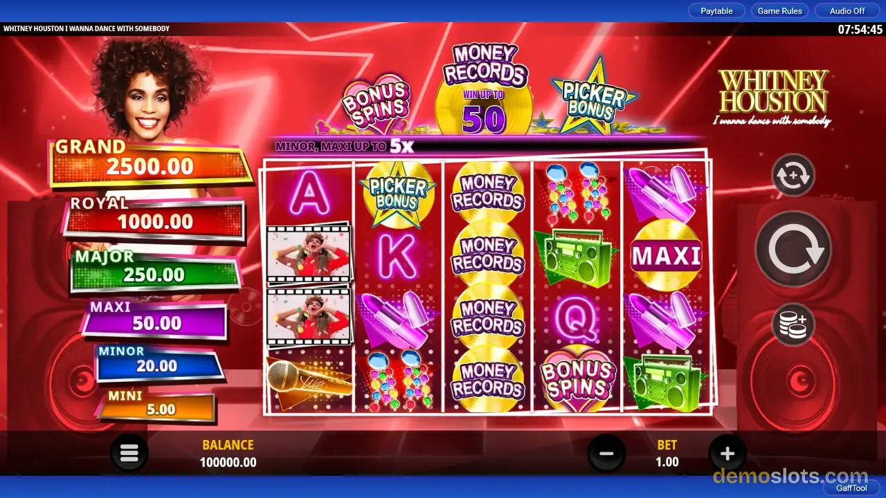 Whitney Houston I Wanna Dance with Somebody slot by IGT
