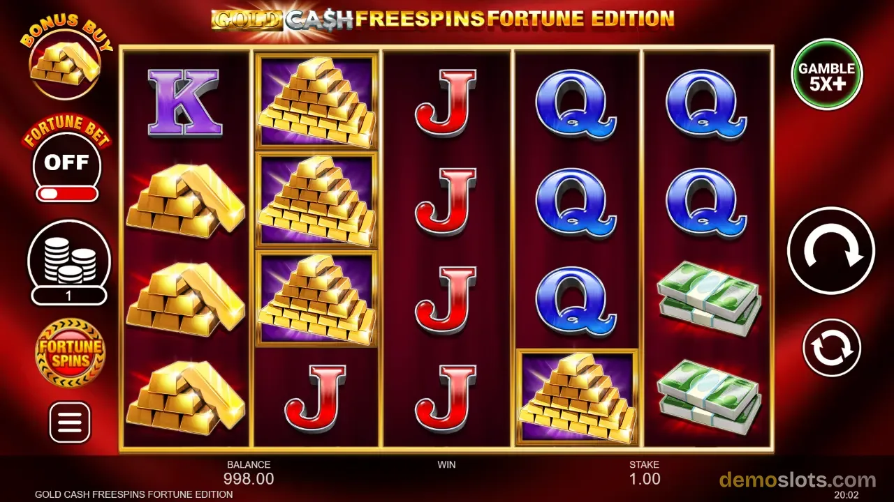 Gold Cash Free Spins Fortune Edition slot by Inspired Gaming