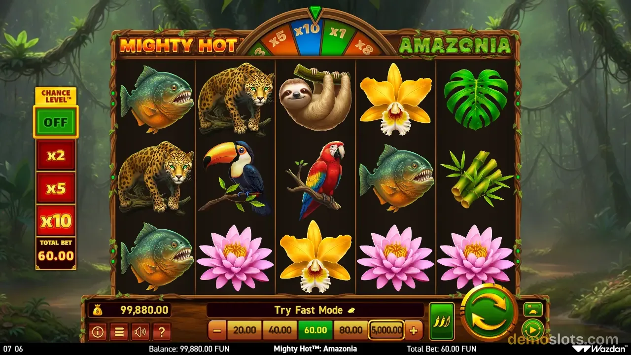 Mighty Hot Amazonia slot by Wazdan