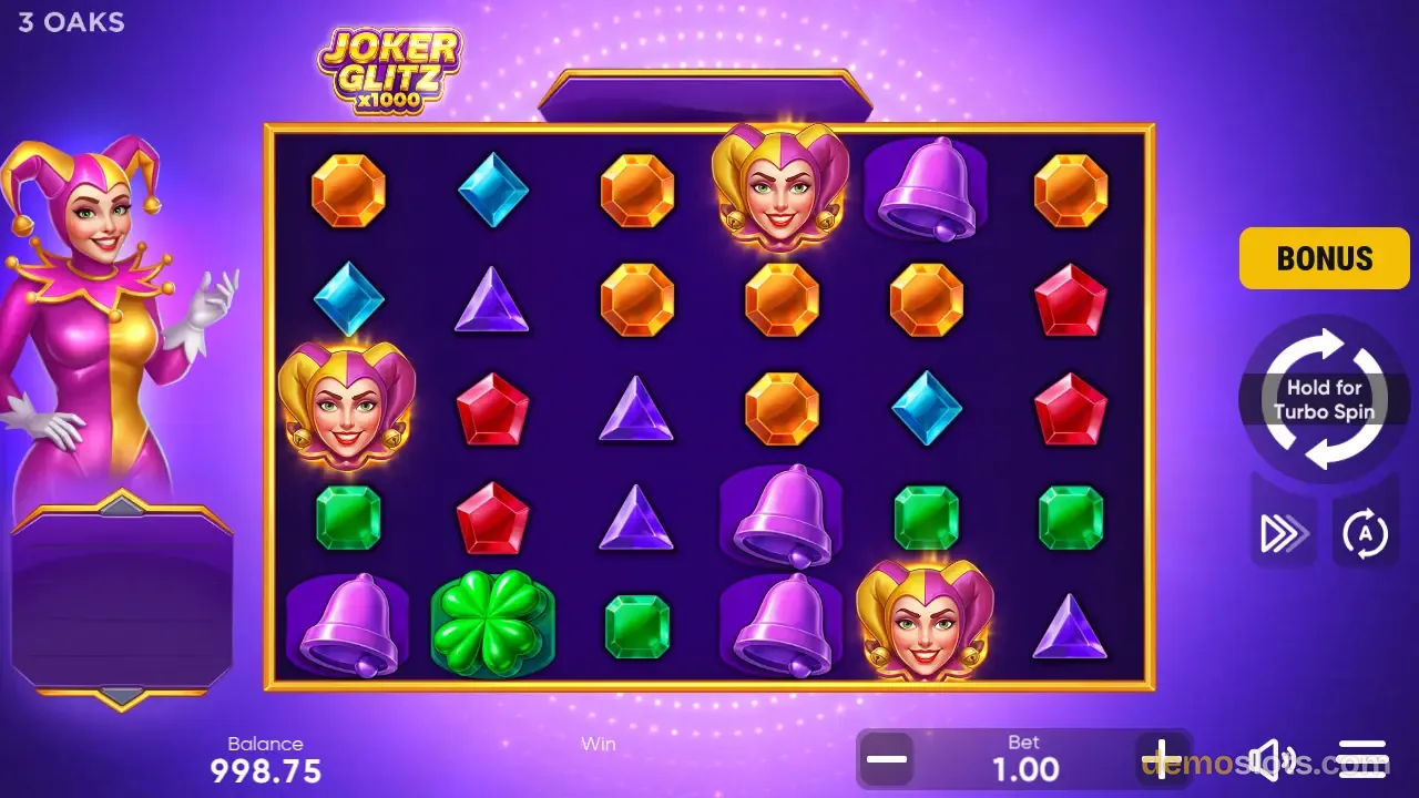 Joker Glitz x1000 slot by 3 Oaks Gaming