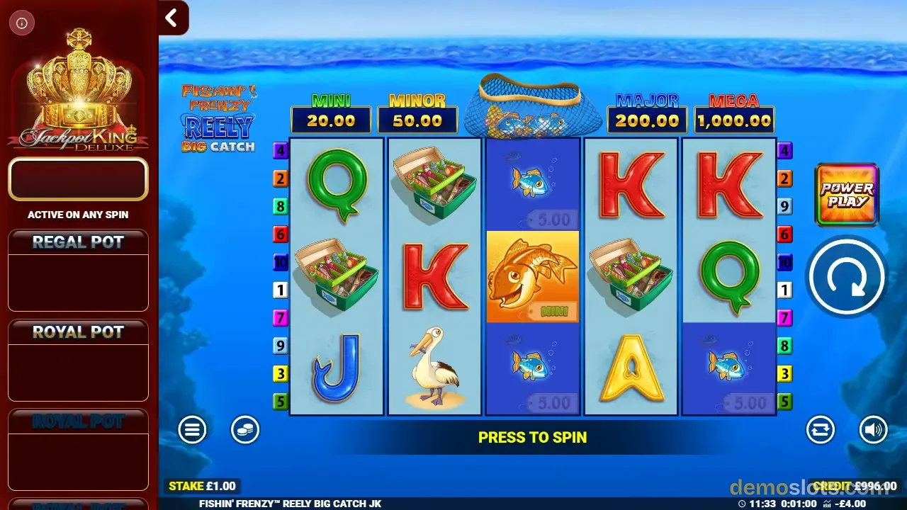 Fishin' Frenzy Reely Big Catch slot by Blueprint Gaming