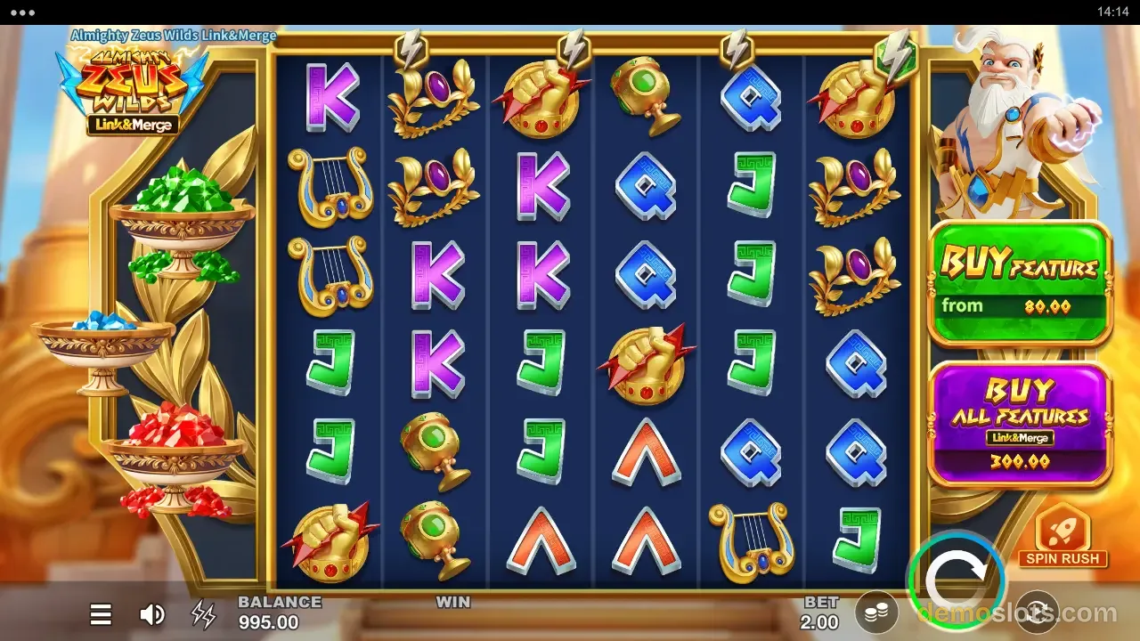 Almighty Zeus Wilds Link & Merge slot by Microgaming