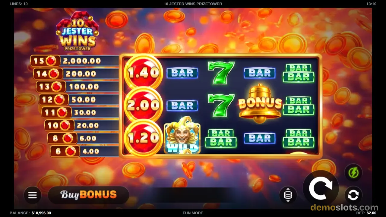 10 Jester Wins PrizeTower