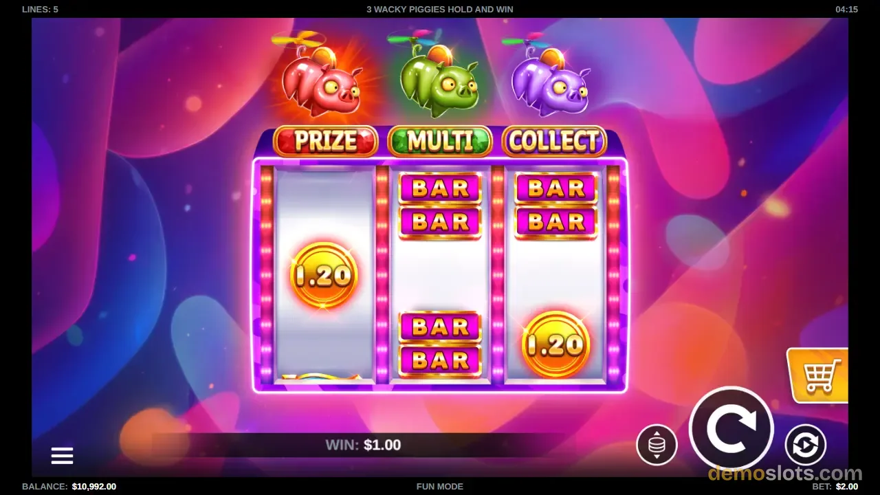 3 Wacky Piggies Hold and Win slot by Kalamba Games